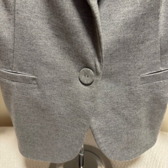 Style & Co Shimmer Metallic Blazer Jacket PM Shoulder Pads Button-Front - Picture 6 of 9